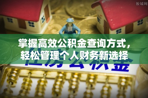 凤县掌握高效公积金查询方式，轻松管理个人财务新选择
