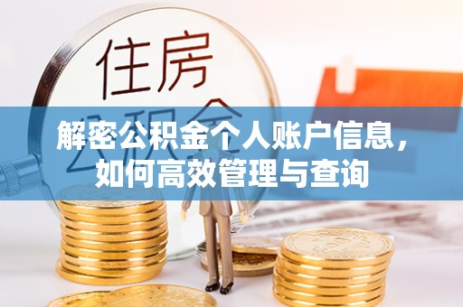 凤县解密公积金个人账户信息，如何高效管理与查询