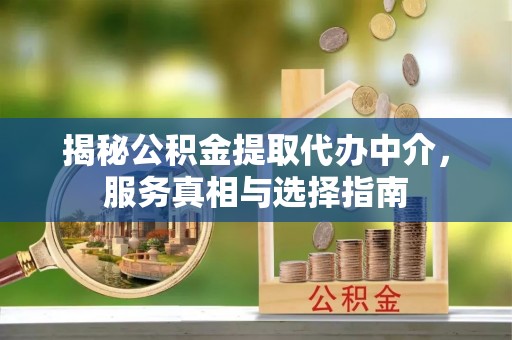 凤县揭秘公积金提取代办中介，服务真相与选择指南