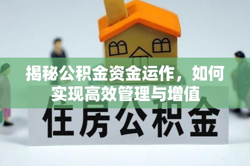凤县揭秘公积金资金运作，如何实现高效管理与增值